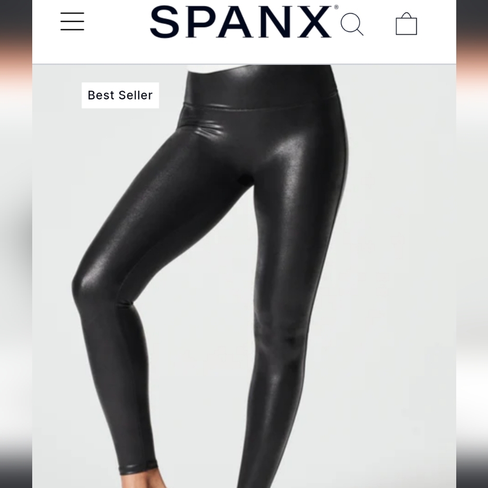 Set of 2 pairs Spanx faux leather leggings